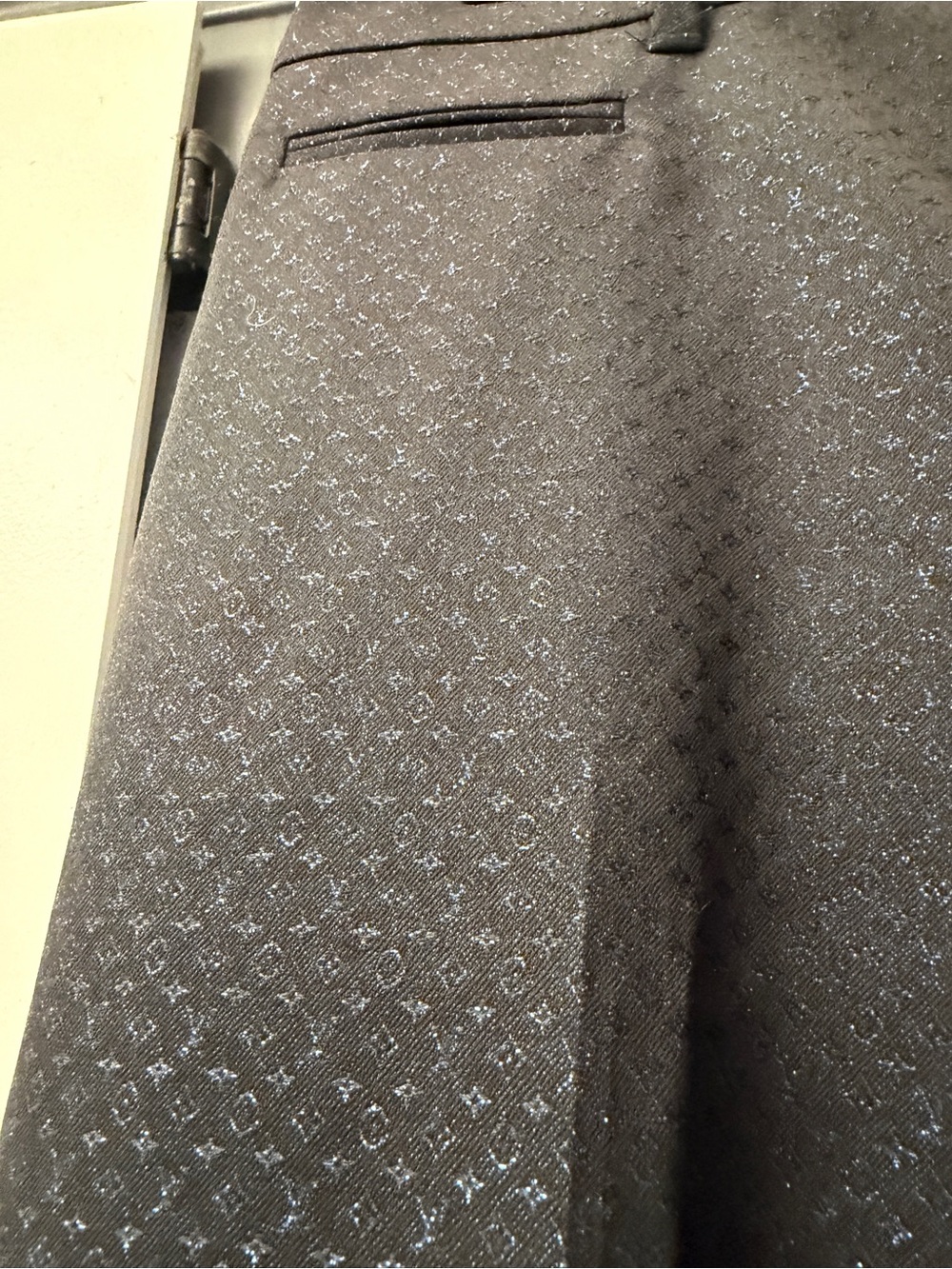 Louis Vuitton Monogram Jacquard Slim Dress Pant Trousers Size 42/32 US